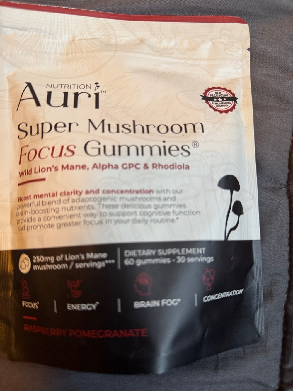 Super Mushroom Focus Gummies - Raspberry Pomegranate